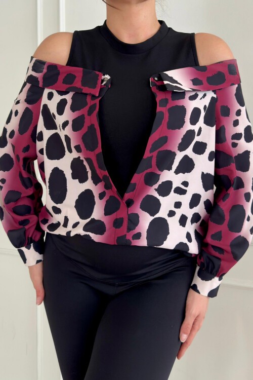 Leopar Desenli Gömlek